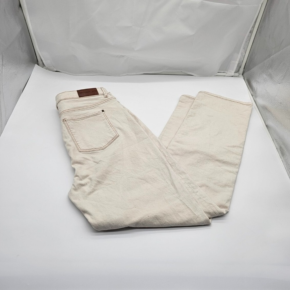 Karl Marc John Jeans Women 42 Vanille Cream Excellent High Waist Button Fly